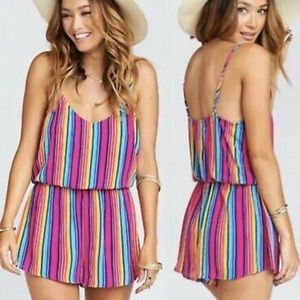 Show Me Your MuMu Rainbow print romper